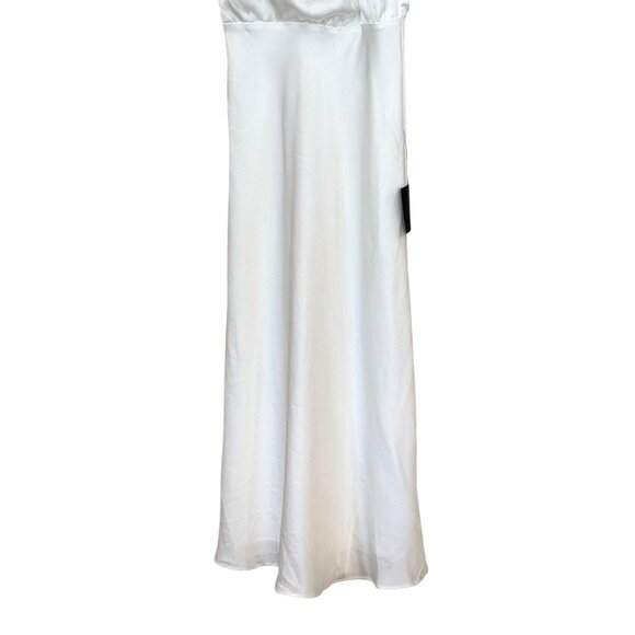 Lulu's Women's Distinctive Charm Satin Asymmetrical Dress White Size XS NWT - Picture 5 of 8
